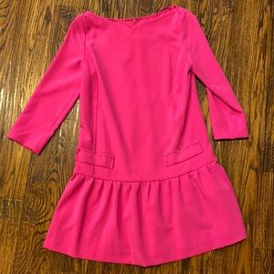 Pink Victoria Beckham Drop Waist Dress